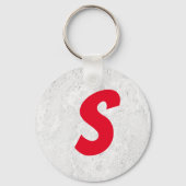 Monogram professioneel gewoon initiaal toevoegen sleutelhanger (Voorkant)