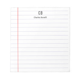 Monogram Professionele Eenvoudige Minimalistische  Notitieblok