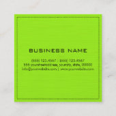 Monogram Professionele Elegante Moderne Limoen Vierkante Visitekaartje (Achterkant)