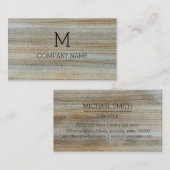 Monogram professionele houtkorrel #3 visitekaartje (Voorkant / Achterkant)