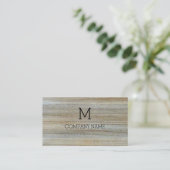 Monogram professionele houtkorrel #3 visitekaartje (Staand voorkant)