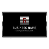 Monogram professionele metalen rand visitekaartje magneet (Voorkant)