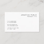 Monogram Professionele Modern Plain Sjabloon Visitekaartje (Achterkant)