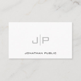 Monogram Professionele Modern Plain Sjabloon Visitekaartje