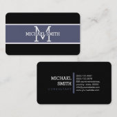 Monogram Professionele Onafhankelijkheid Modern Visitekaartje (Voorkant / Achterkant)