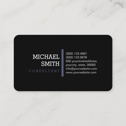 Monogram Professionele Onafhankelijkheid Modern Visitekaartje (Achterkant)