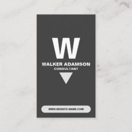 Monogram Professionele (QR) Wit & Matzwart Visitekaartje