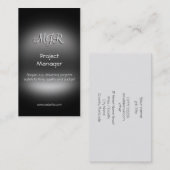 Monogram, Projectmanager, metaal-blik Visitekaartje (Voorkant / Achterkant)