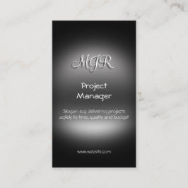 Monogram, Projectmanager, metaal-blik Visitekaartje