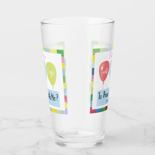 Monogram Promposal Prom-ballonnen Glas (Rechts)