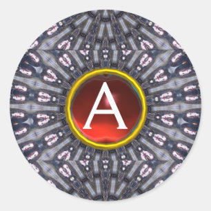 Monogram PSYCHEDELIC KALEIDOSCOPE/MYSTISCHE MEMORI Ronde Sticker