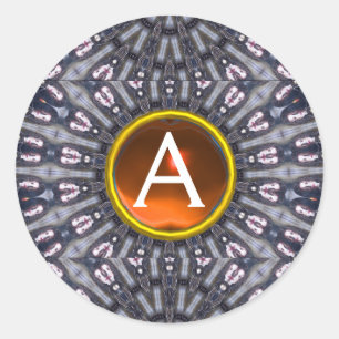 Monogram PSYCHEDELIC KALEIDOSCOPE/MYSTISCHE MEMORI Ronde Sticker
