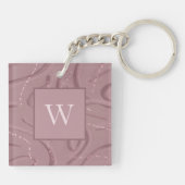 Monogram puistjes Rozen Sleutelhanger (Achterkant)