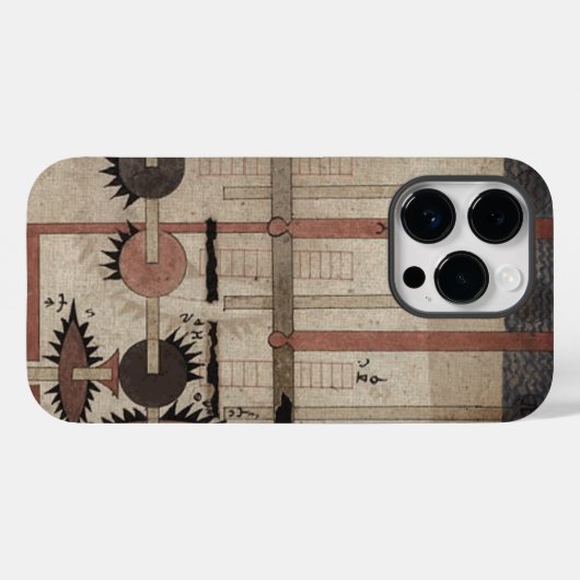 Monogram Punk geavanceerd telefoongeval met stuuri Case-Mate iPhone Case (Achterkant (horizontaal))