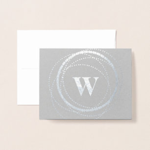 Monogram puntcirkel   Briefpapier Folie Kaarten