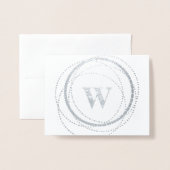Monogram puntcirkel | Briefpapier Folie Kaarten (Voorkant met envelop)