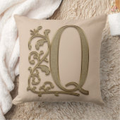 Monogram Q Creamy Mocha, Familie, Verjaardagsbruil Kussen (Deken)