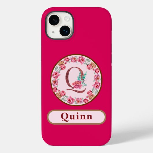  Monogram Q Floral Case-Mate iPhone Case (Achterkant)