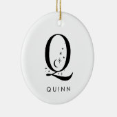 Monogram Q hemelse naam Keramisch Ornament (Rechts)