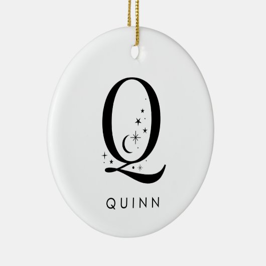 Monogram Q hemelse naam Keramisch Ornament (Rechts)