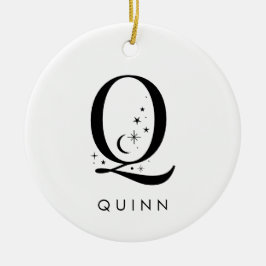 Monogram Q hemelse naam Keramisch Ornament