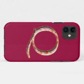 Monogram Q in Rozen Patroon Iphone 5 Hoesje (Achterkant (horizontaal))