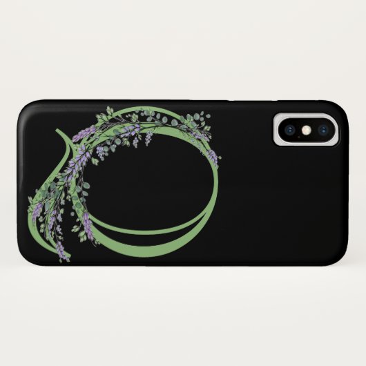 Monogram Q Lavender Eucalyptus Case-Mate iPhone Case (Achterkant (horizontaal))