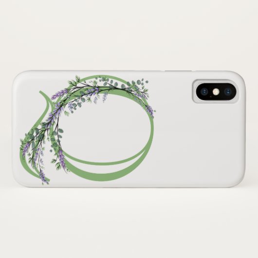 Monogram Q Lavender Eucalyptus Case-Mate iPhone Case (Achterkant (horizontaal))