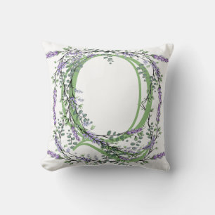 Monogram Q Lavender Eucalyptus Kussen
