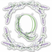 Monogram Q Lavender Eucalyptus Sticker (Voorkant)