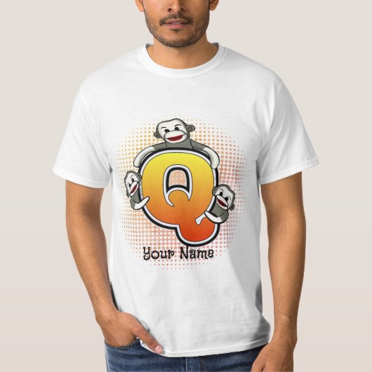 Monogram Q Sock Monkey T-Shirt (Voorkant)