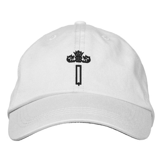 Monogram Q Verstelbare Gepersonaliseerde Hoed Geborduurde Pet (Voorkant)