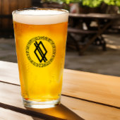 Monogram Q - Viking stijl - pint glas