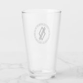 Monogram Q - Viking stijl - pint glas (Achterkant)