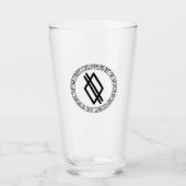 Monogram Q - Viking stijl - pint glas (Voorkant)