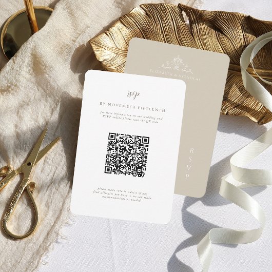 monogram | QR Code Bruiloft RSVP