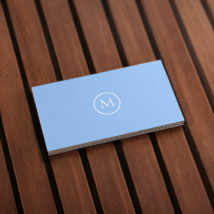 Monogram QR-code Carolina blauw Visitekaartje