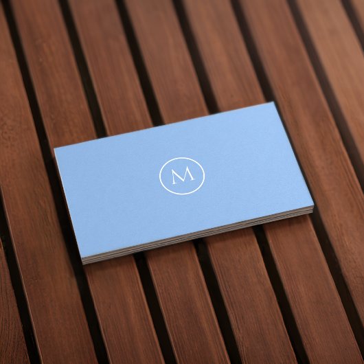 Monogram QR-code Carolina blauw Visitekaartje