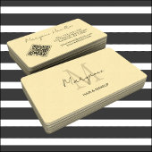 Monogram QR-code geel Visitekaartje