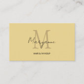 Monogram QR-code geel Visitekaartje (Voorkant)