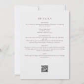 Monogram QR-code in één bruiloft Kaart (Achterkant)