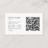 Monogram QR-code Kaneel Visitekaartje (Achterkant)