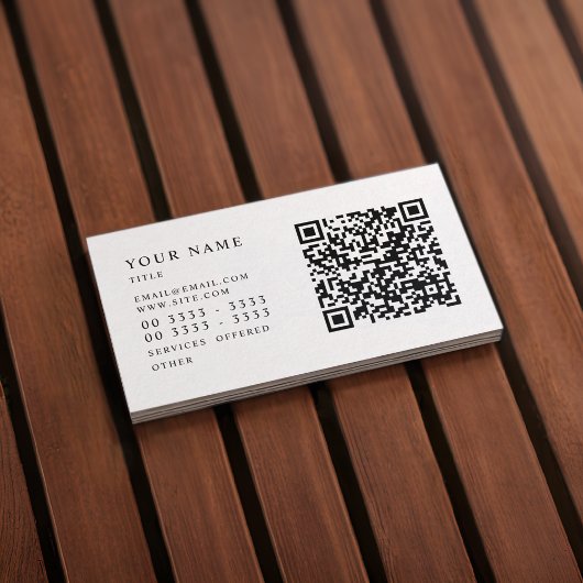 Monogram QR-code Kaneel Visitekaartje