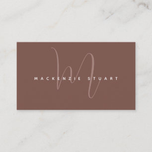 Monogram QR Code Scannable Professional Minimal Visitekaartje