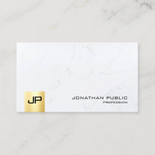 Monogram QR Code Upload Logo Wit Marmer Goud Visitekaartje