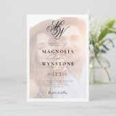 Monogram QR-code voor foto's in één Kaart (Staand voorkant)