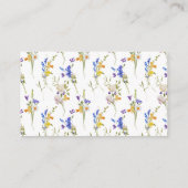 Monogram QR Code Website Bloemen Bruiloft RSVP Informatiekaartje (Achterkant)