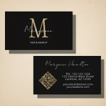 Monogram QR-code zwart goud