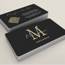 Monogram QR-code zwart goud