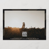 monogram QR CODE zwart-wit klassiek deco goud Save The Date (Achterkant)